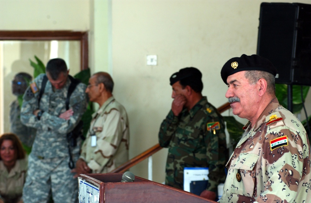 Iraqi Army General Meets with Community Leaders at Camp Taji