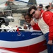 Duluth Airman Poses with Student at Joint Service Open House
