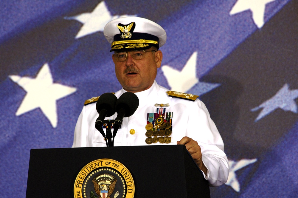 Coast Guard Commandant Adm. Thad W. Allen Outlines Vision at Change of Command Ceremony