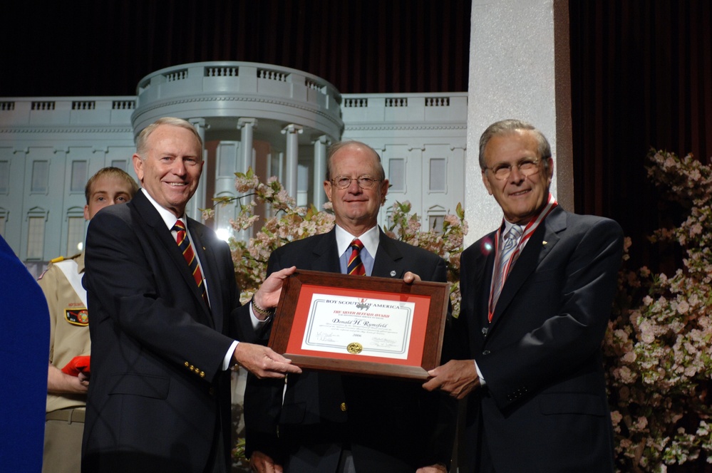 Rumsfeld Honored with Silver Buffalo Award by Boy Scouts