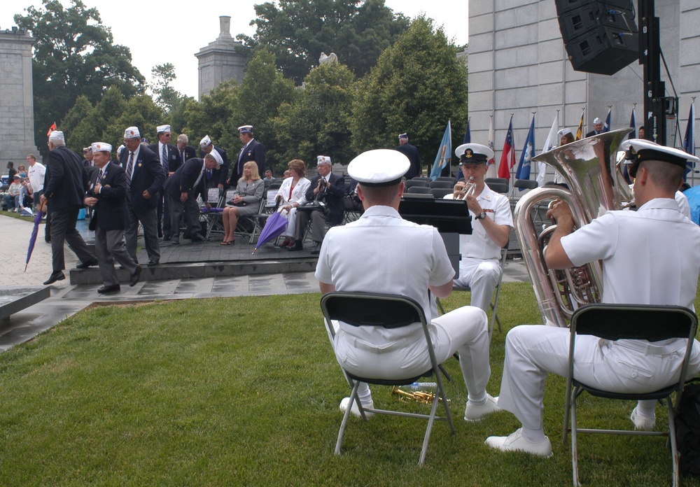 U.S. Navy Brass Quartet Performs at Purple Heart Stamp Ceremony