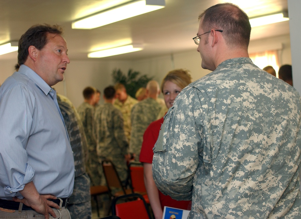 Montana Governor Visits Deployed Servicemembers