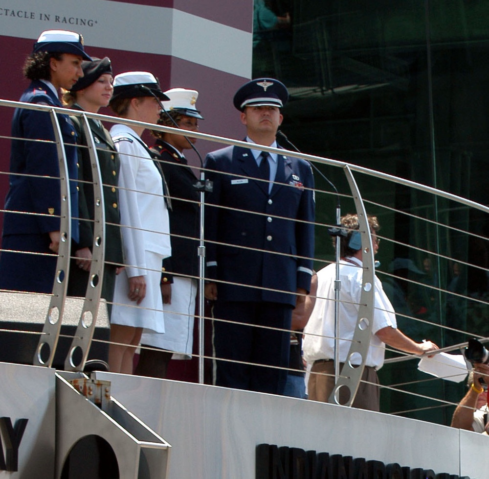 Military Members Perform National Anthem at Indianapolis 500