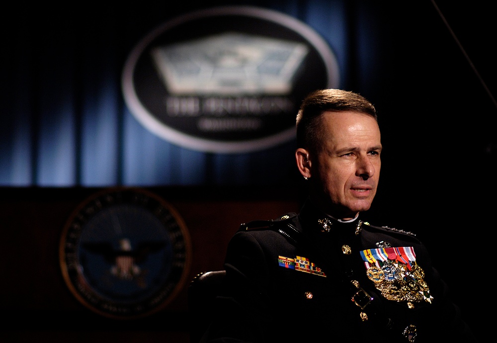 Pace Discusses Military Matters with CNN's O'Brien at Pentagon