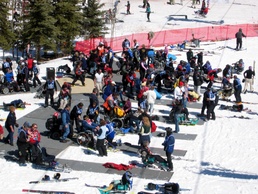 Disabled Veterans Prepare for Winter Sports Clinic on Snowmass Mountain