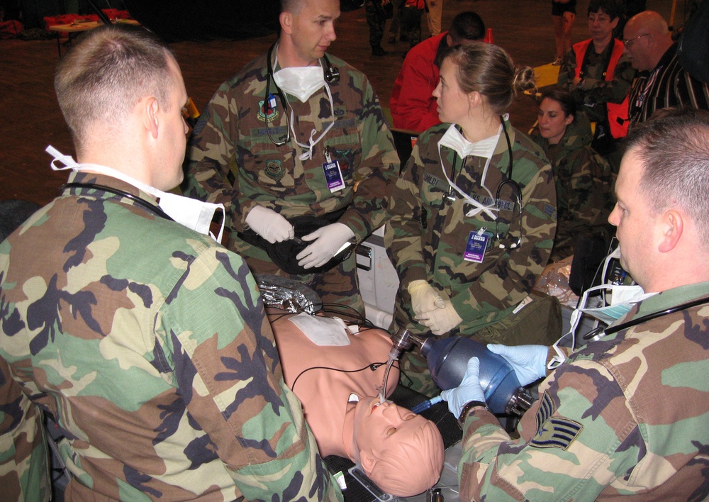 West Virginia Medical Squadrons Train on Patient Simulator During 'Vital Guardian' Exercise