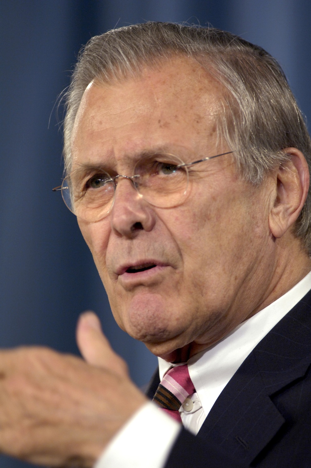 Rumsfeld Responds to Reporter's Question at Pentagon Briefing