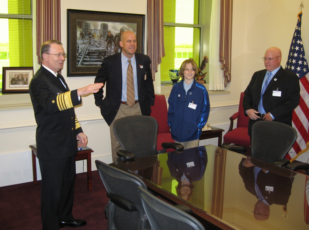 Navy Admiral Hosts PGA Tour Members in Office