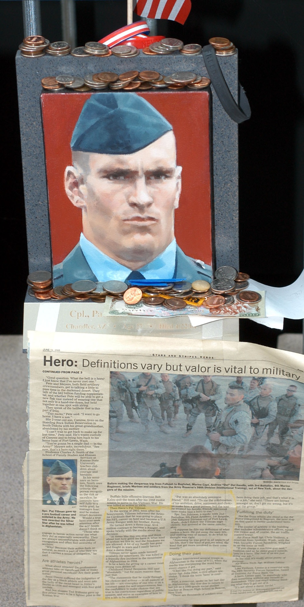 Fallen Hero: Pat Tillman's Portrait Honors Sacrifice