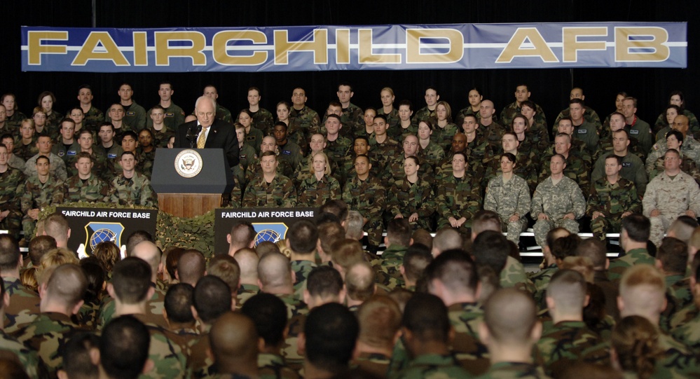 Cheney Praises Fairchild Airmen for Terrorism Fight