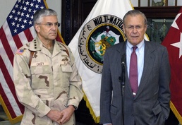Rumsfeld and Casey Discuss Iraq Mission at U.S. Embassy in Baghdad