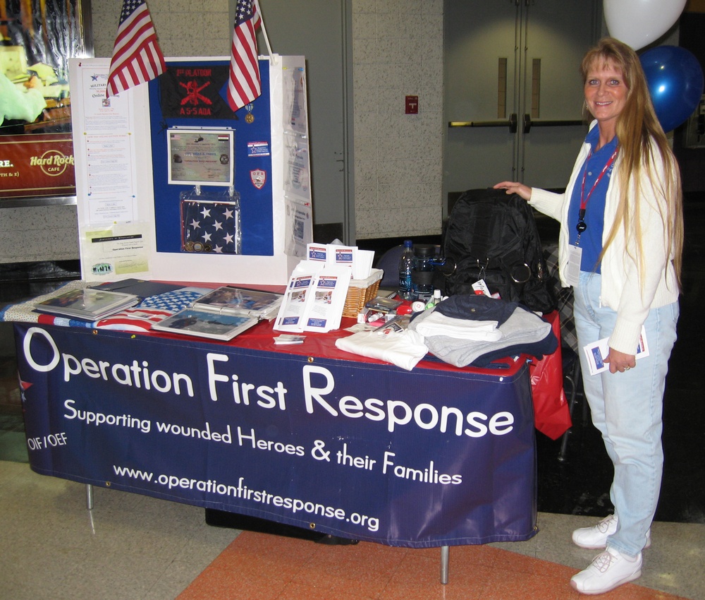 Peggy Baker of Operation First Response Supports Military at Capitals Game