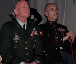 National Guard Leader Honors Wounded Marine Veteran
