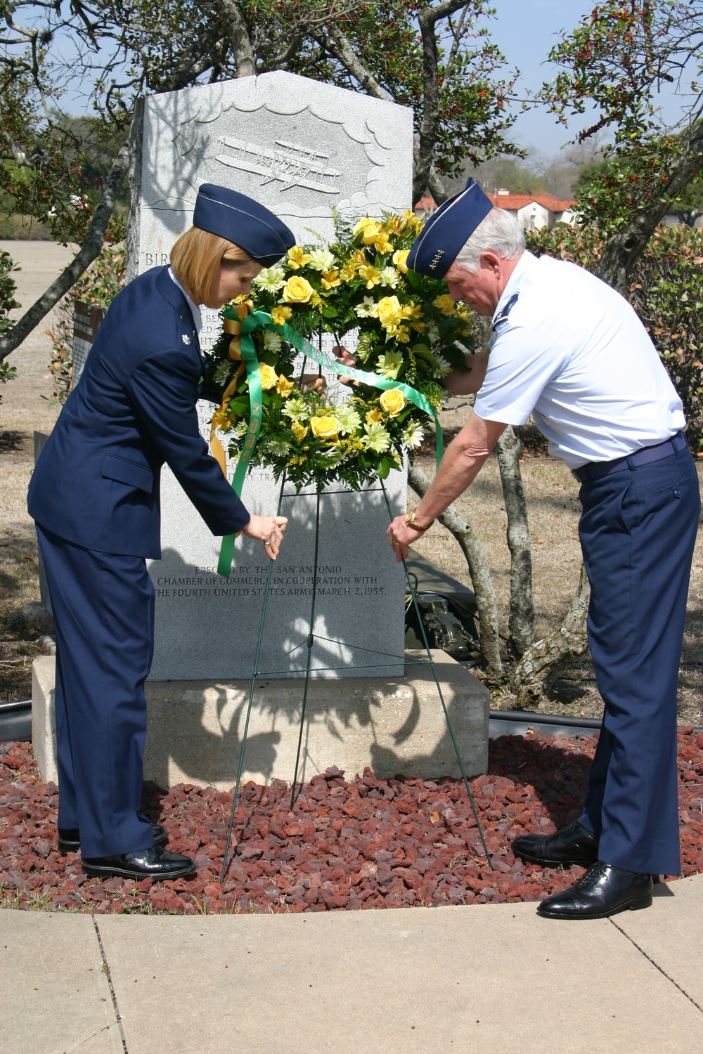 Air Force Leaders Honor First Military Flight Anniversary