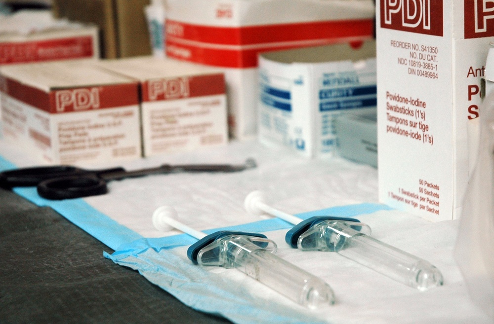 Medical Supplies Readied for Ribbon-Cutting at Iraq's &quot;Strike&quot; Memorial Troops Medical Center