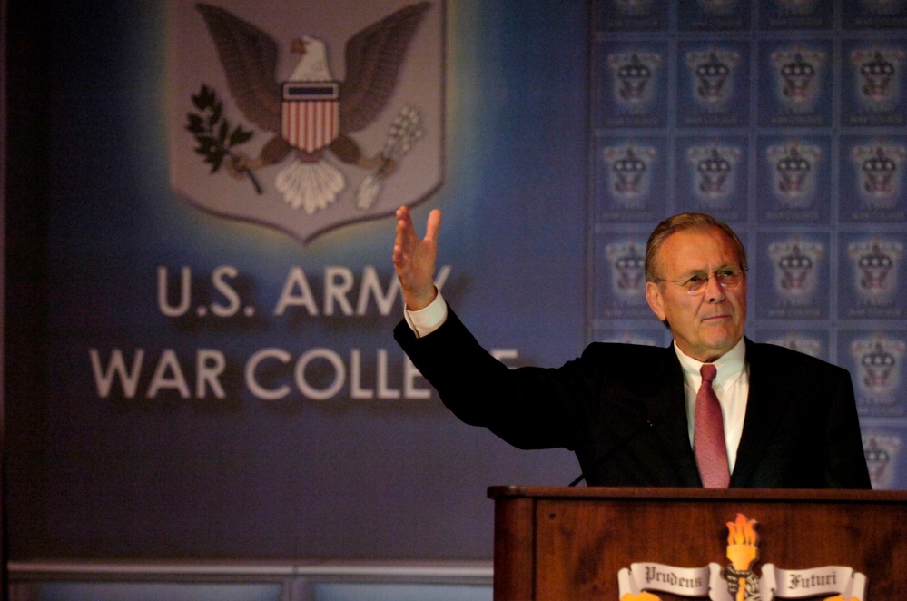 Rumsfeld Addresses Future Military Leaders at Army War College