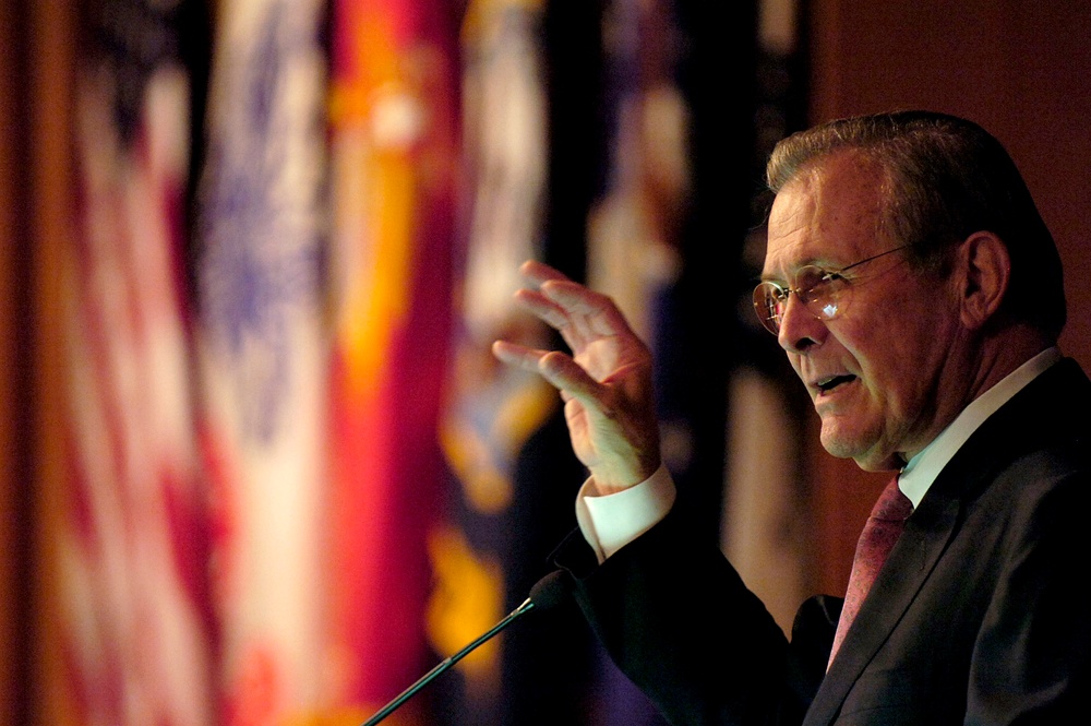 Rumsfeld Addresses Army War College Students