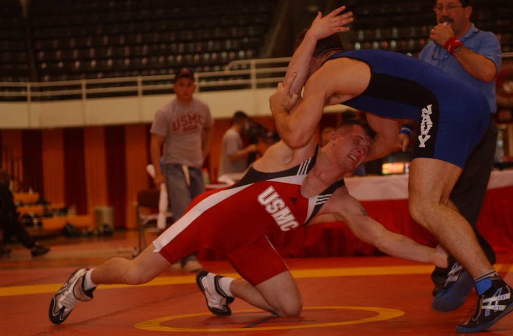 Marine Cpl. Forrest Wins Silver in Freestyle Wrestling Competition