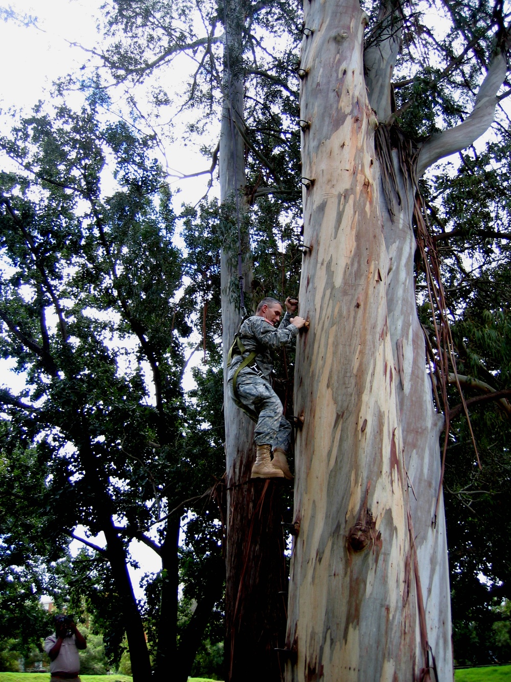 Senior Enlisted Advisor Climbs 'Rambo Bridge' at South African Army Training Base