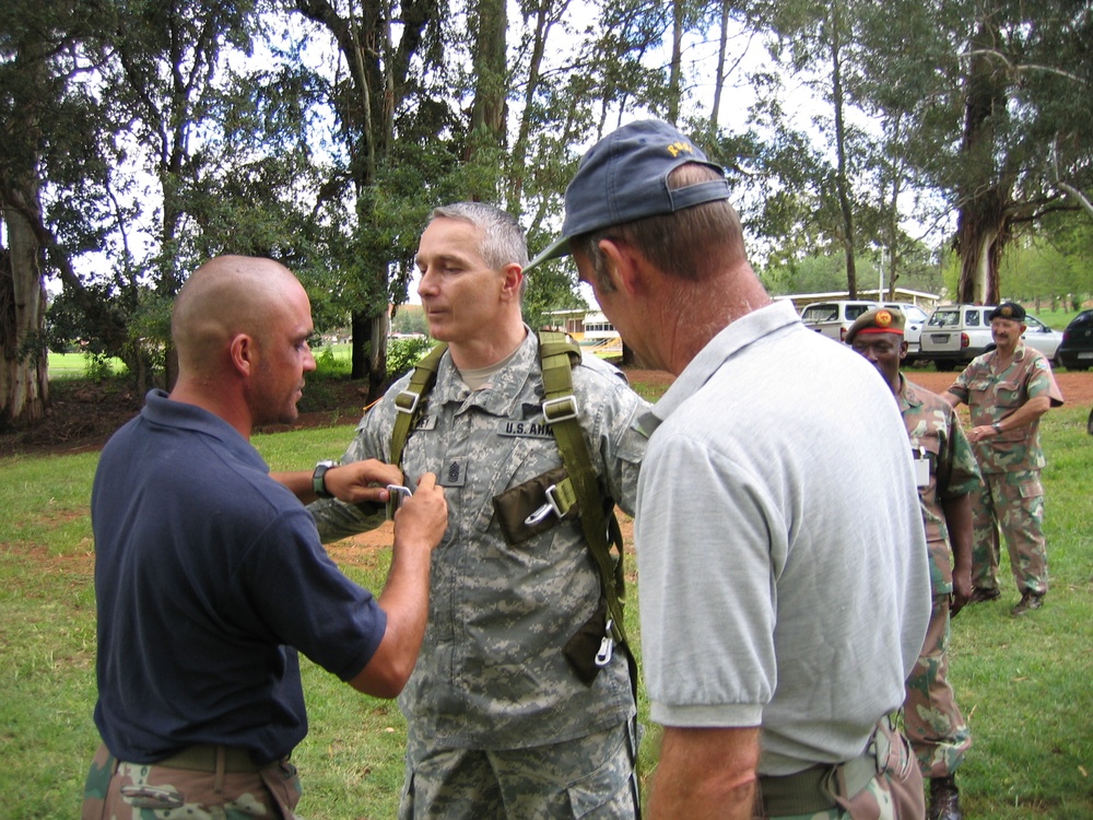 South African, U.S. Soldiers Tackle Challenging Training Bridge