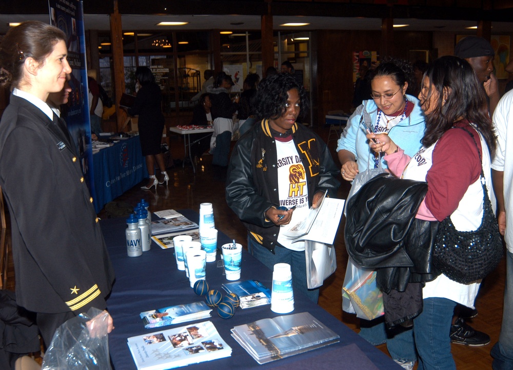 Navy Recruiters Connect with Students at University Expo