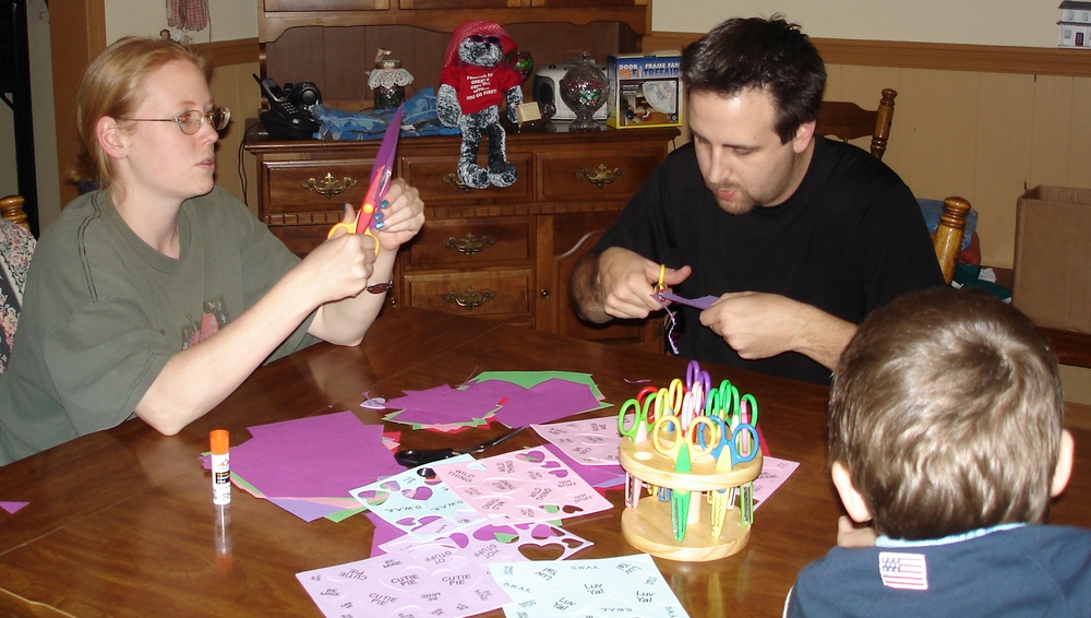 Volunteers Craft Hearts for Valentines Day Charity Project