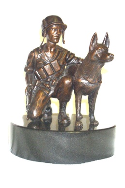 Miniature Bronze Model Honors U.S. War Dogs Memorial