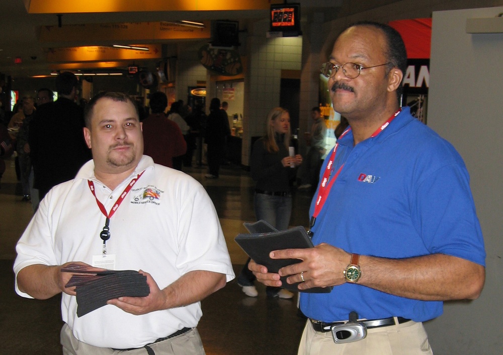 Disabled American Veterans Distribute Complimentary Mouse Pads at Capitals' Military Appreciation Night