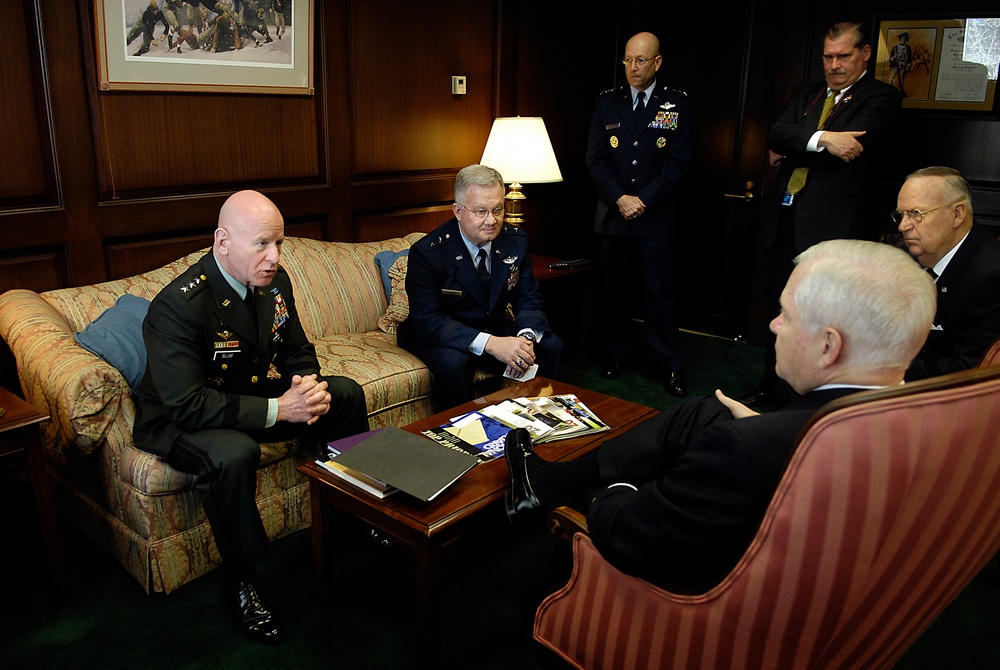 National Guard Chief Meets with Defense Secretary