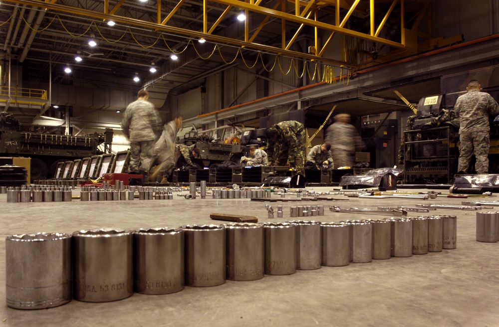 Soldiers Maintain Stryker Vehicles at Fort Wainwright