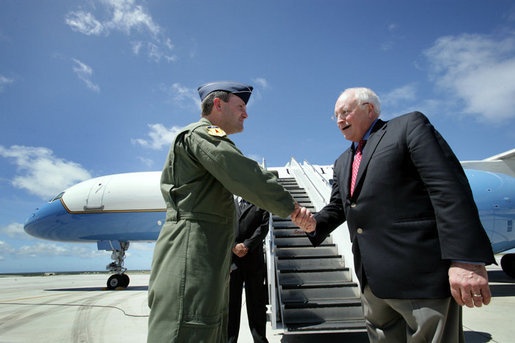 Cheney Visits Andersen Air Force Base in Guam