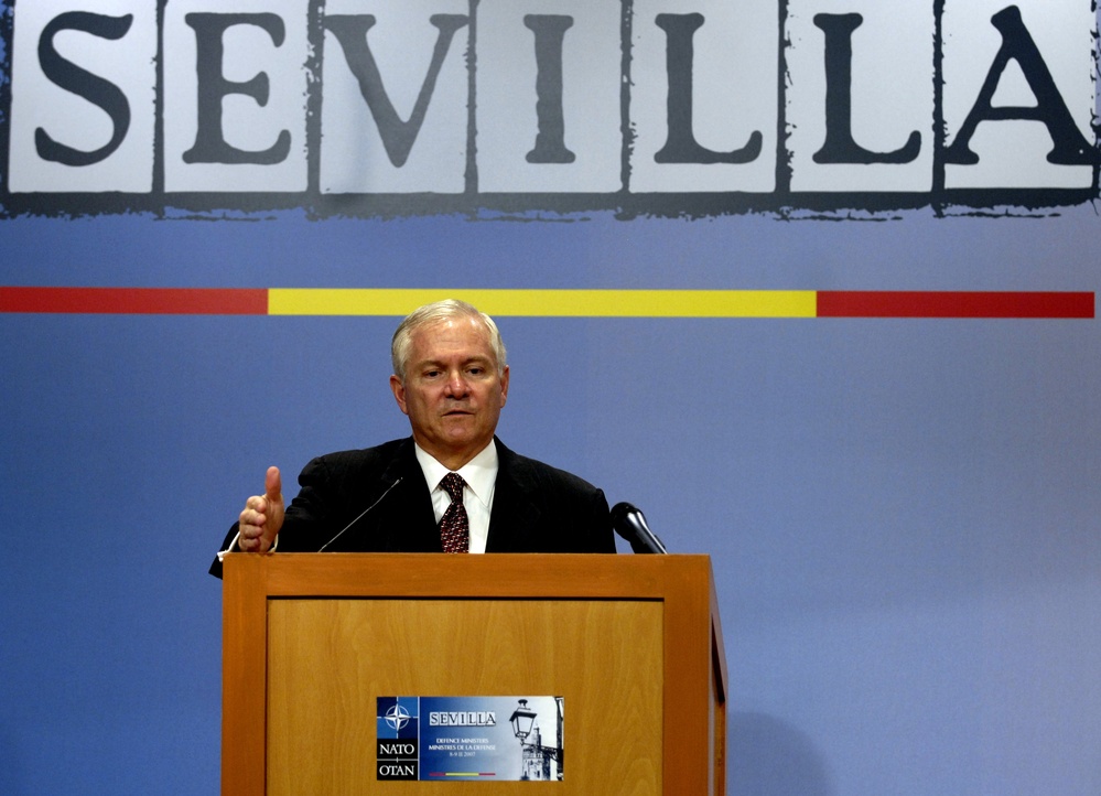 Defense Secretary Gates Attends NATO Conference in Spain