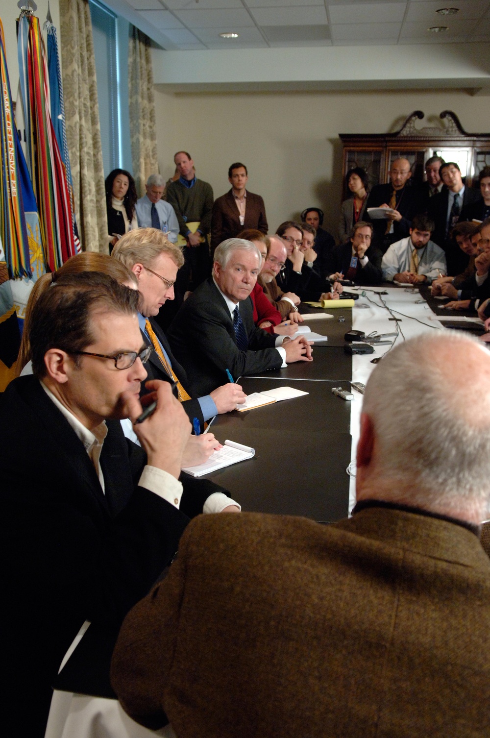 Defense Secretary Gates Holds First Pentagon Press Briefing