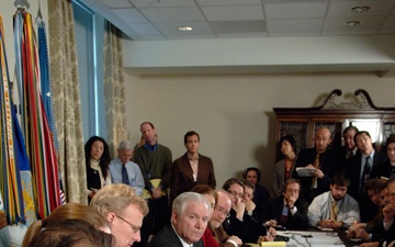 Defense Secretary Gates Holds First Pentagon Press Briefing