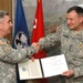 Abizaid Presents Eikenberry with Defense Distinguished Service Medal in Kabul