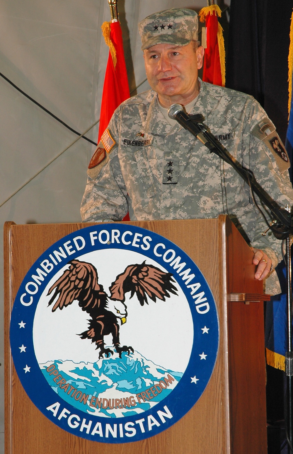 Outgoing Afghanistan Commander Eikenberry Honored as CFC-A Headquarters Prepares to Inactivate