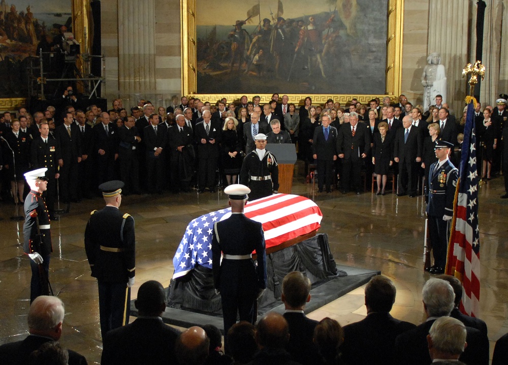 Former President Gerald R. Ford Lies in State at U.S. Capitol