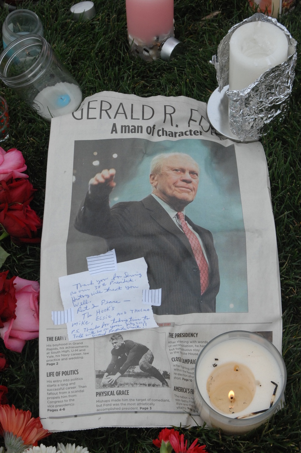 Makeshift Memorial Honors Legacy at Ford Museum