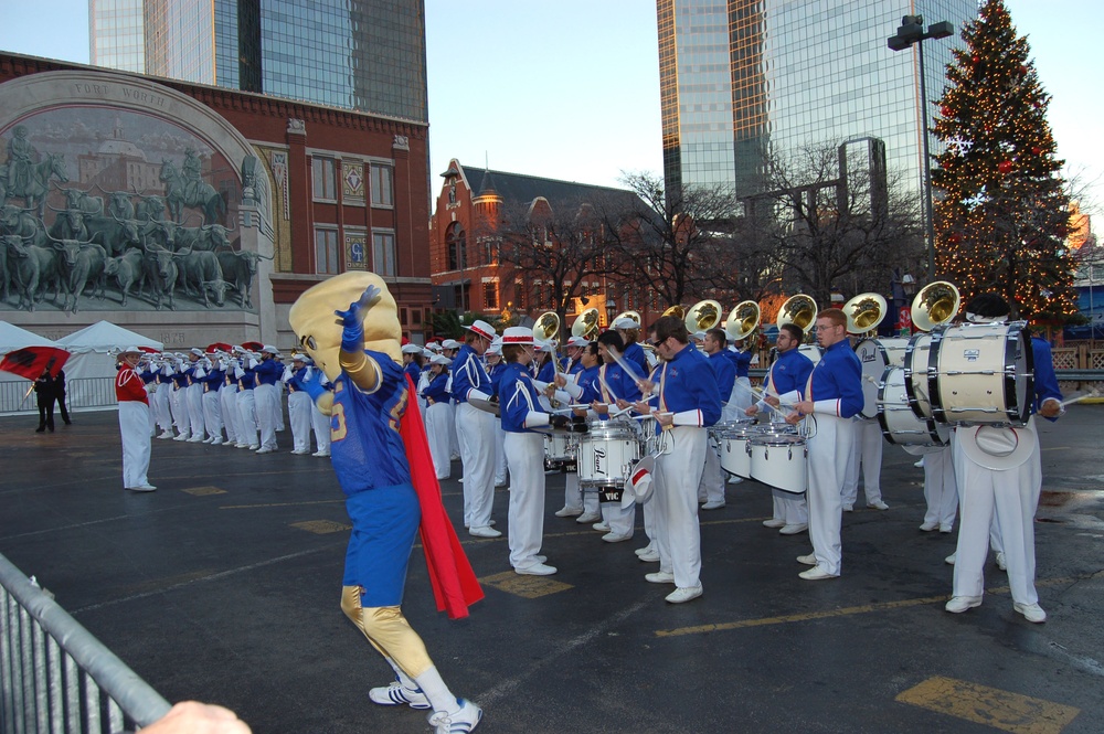 University of Tulsa Mascot Energizes Crowd at Armed Forces Bowl Pep Rally