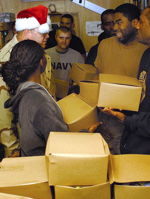 Navy Command Master Chief Brings Holiday Cheer to Troops in Afghanistan
