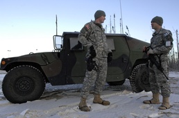 Alaska National Guard Soldiers Patrol Missile Defense Complex