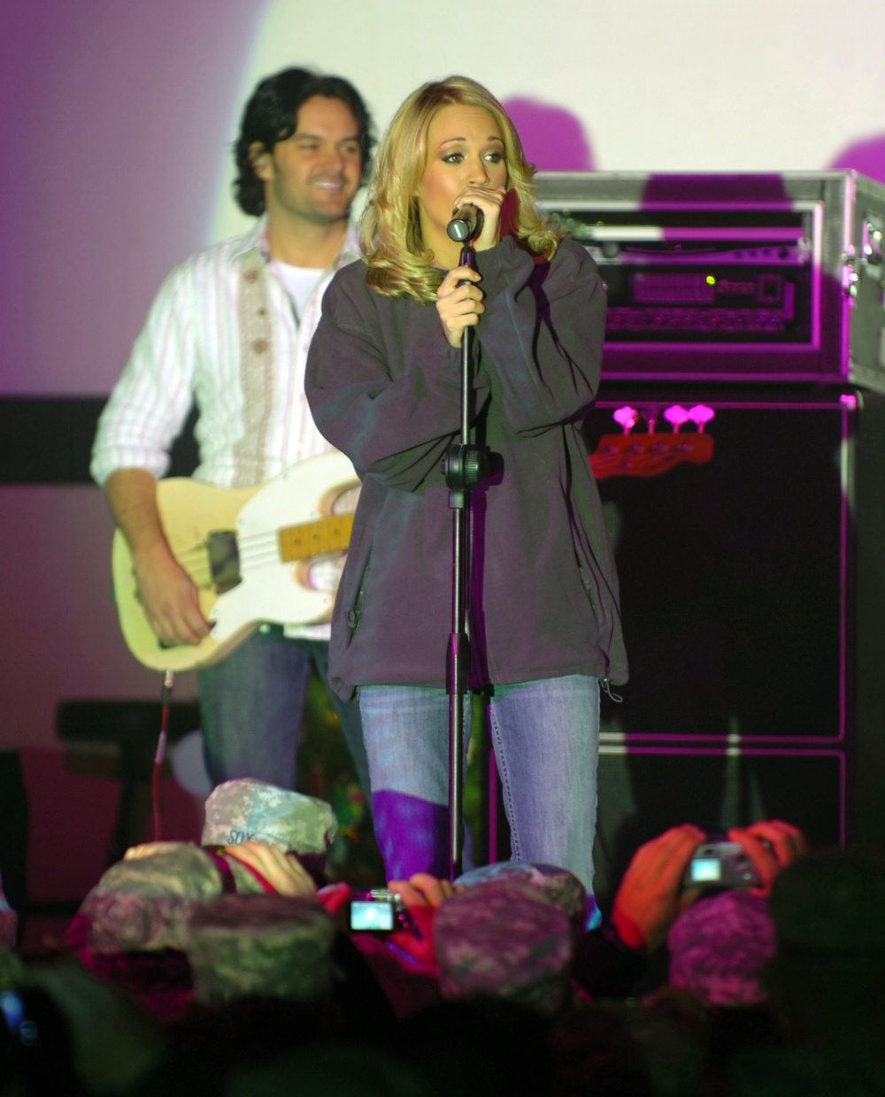 Carrie Underwood Entertains Troops at Camp Buehring, Kuwait