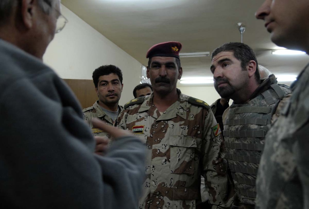 Rumsfeld Visits Iraqi Troops at Forward Operating Base Hawk