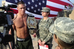 WWE Champion John Cena Delivers Letter of Support to Troops in Baghdad