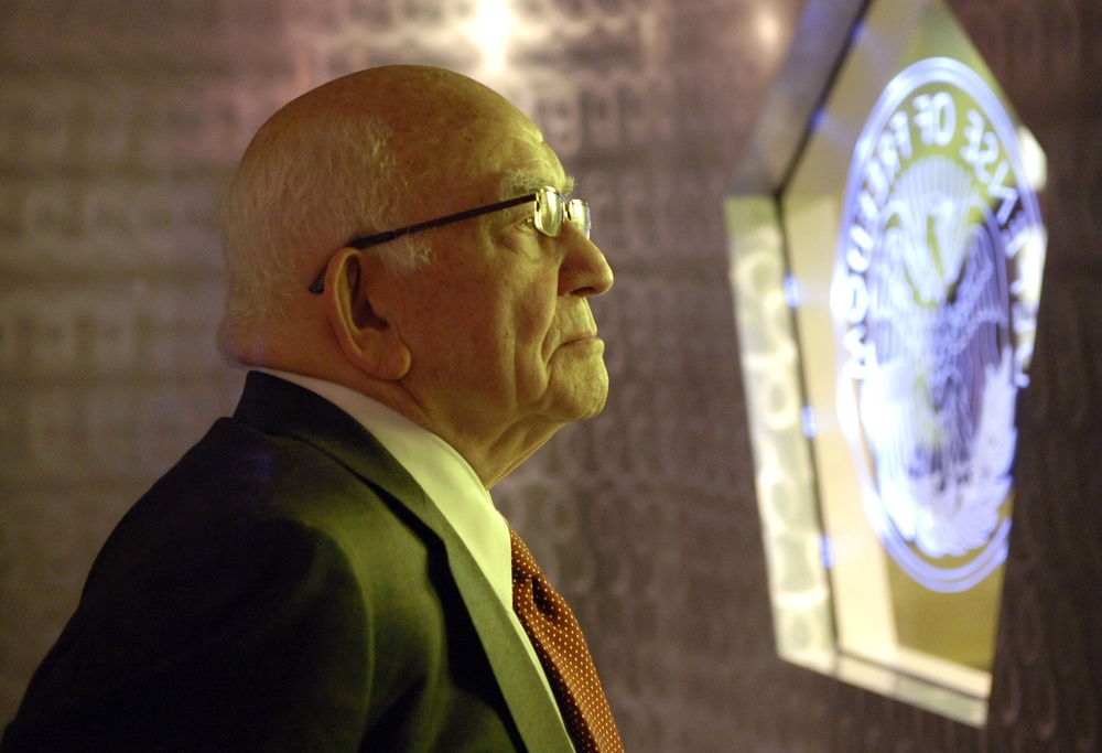 Emmy-Winning Actor Ed Asner Visits Pentagon 9/11 Memorial