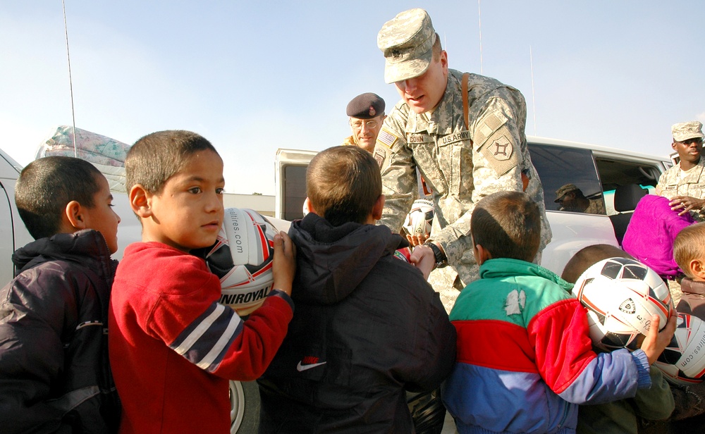 Orphans in Kabul Receive Donated Supplies from U.S. Army