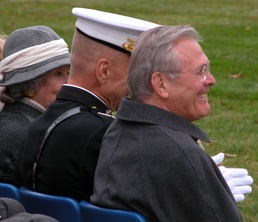 Rumsfeld Attends Change of Command Ceremony for New Marine Commandant