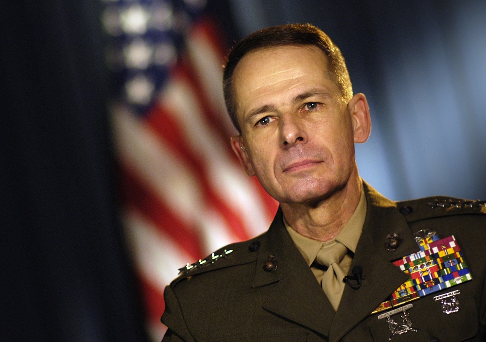 Gen. Pace Speaks to Morning News Programs at Pentagon