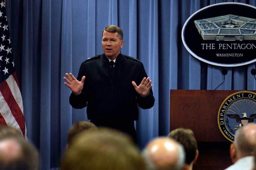 Navy Rear Adm. Speaks to Civilian Leaders at Pentagon Conference