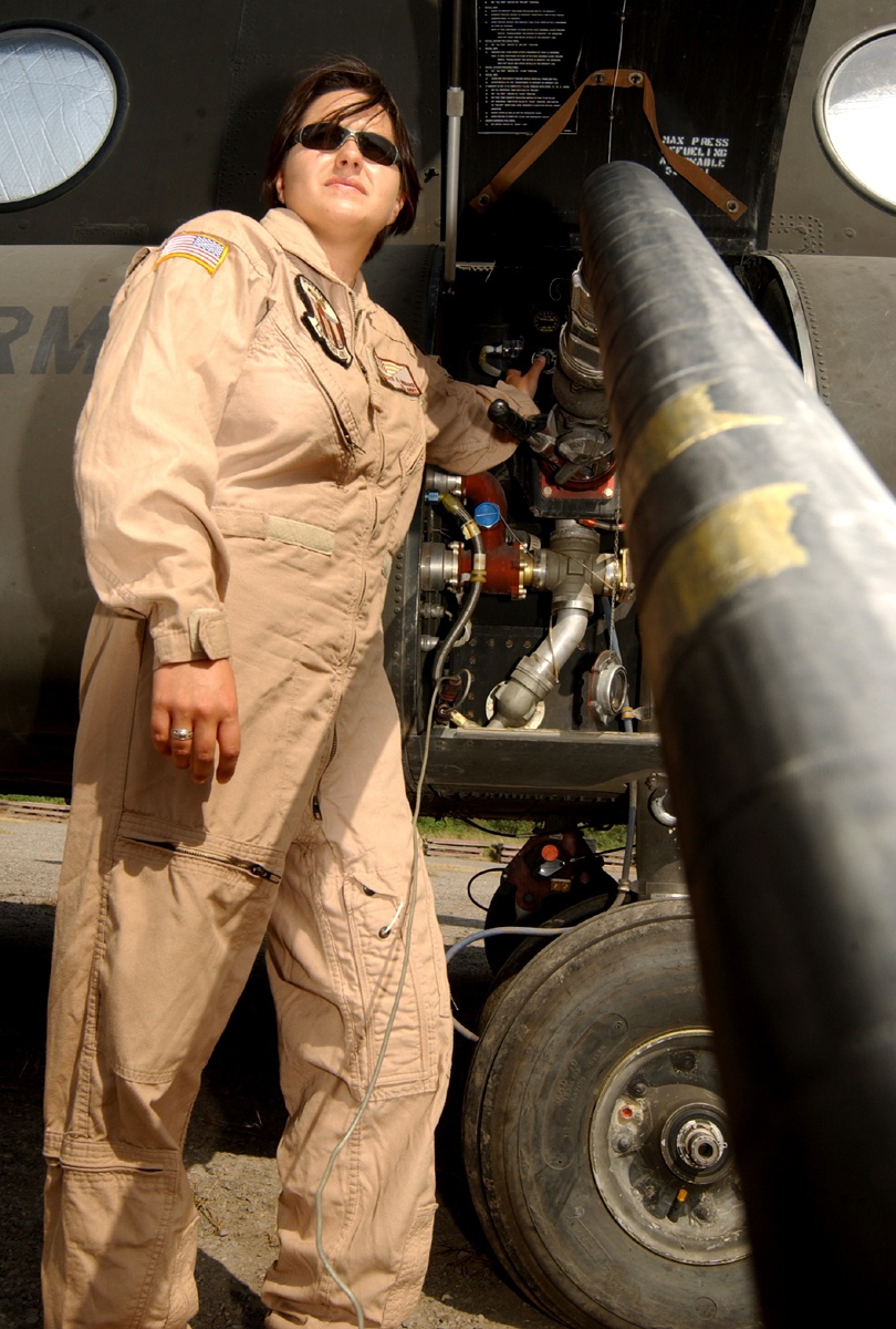 Army Cpl. Fuels Chinook Helicopter for Pakistan Earthquake Relief Mission